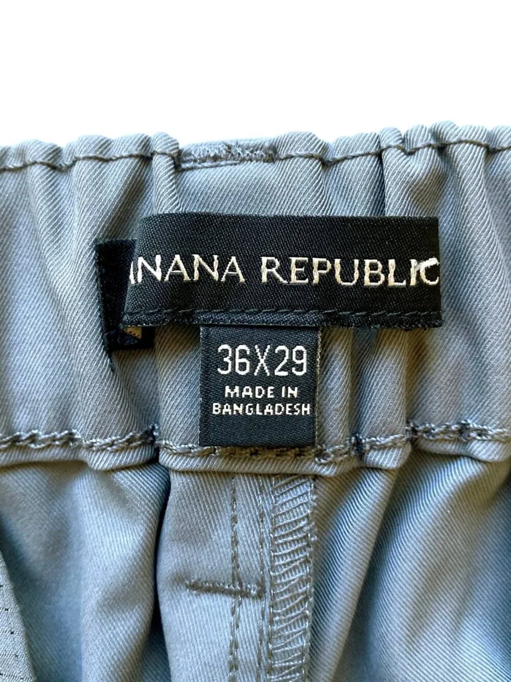 Banana Republic 36x29 Commuter Flex Pants Gray Travel Stretch Water Repellent
